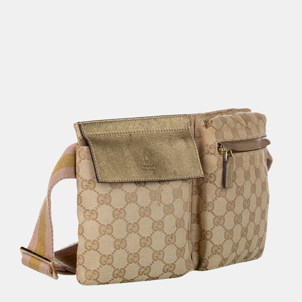

Gucci Brown/Beige GG Canvas Belt Bag