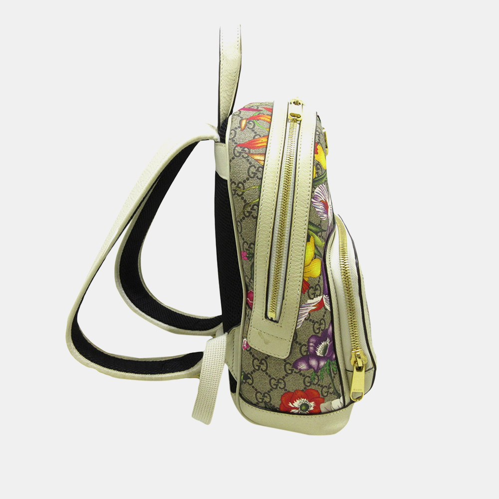 

Gucci Brown GG Supreme Flora Ophidia Backpack