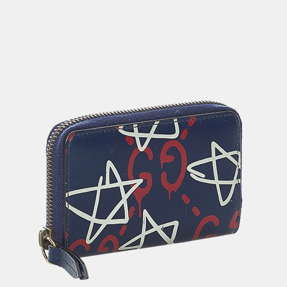 

Gucci Gucci Multicolor/Navy BlueGhost Leather Coin Pouch