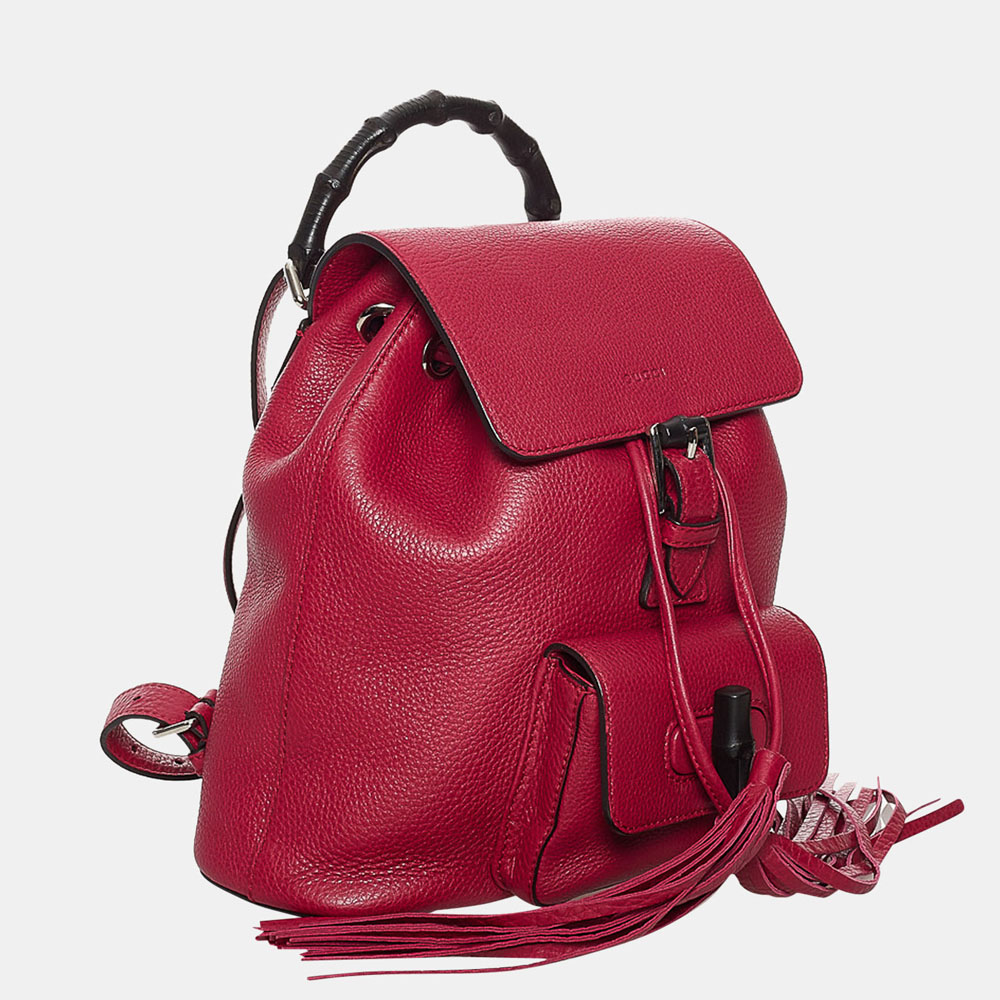 

Gucci Pink Bamboo Leather Backpack