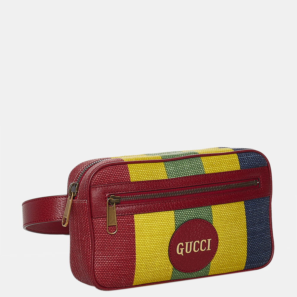 

Gucci Multi Web Canvas Belt Bag, Multicolor