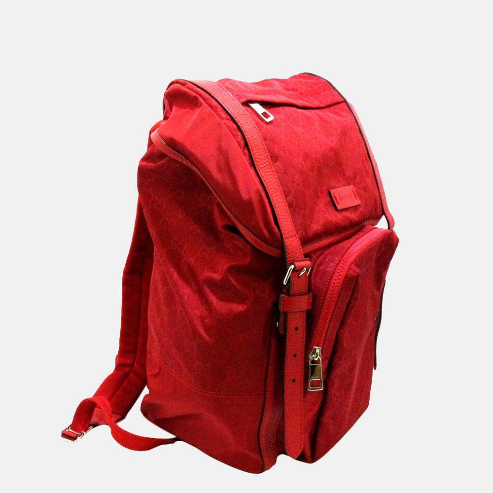 

Gucci Red GG Nylon Backpack