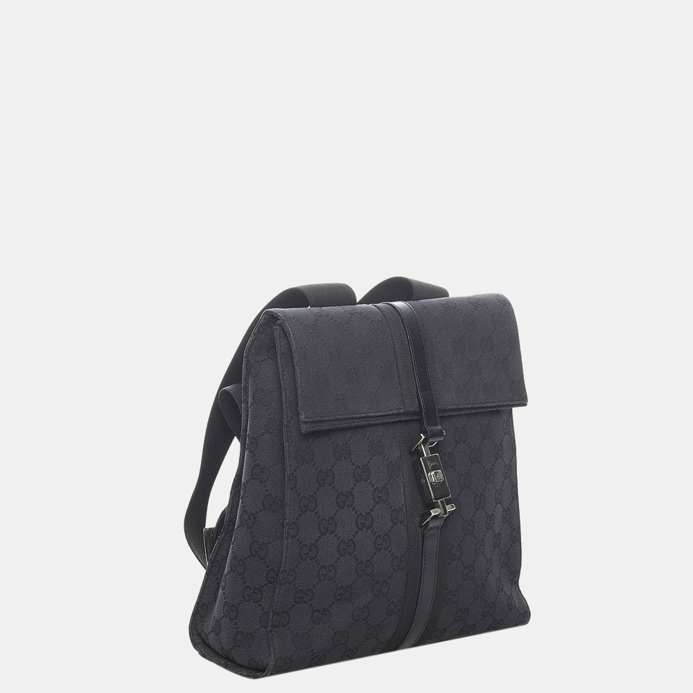 

Gucci Black GG Canvas Jackie Backpack