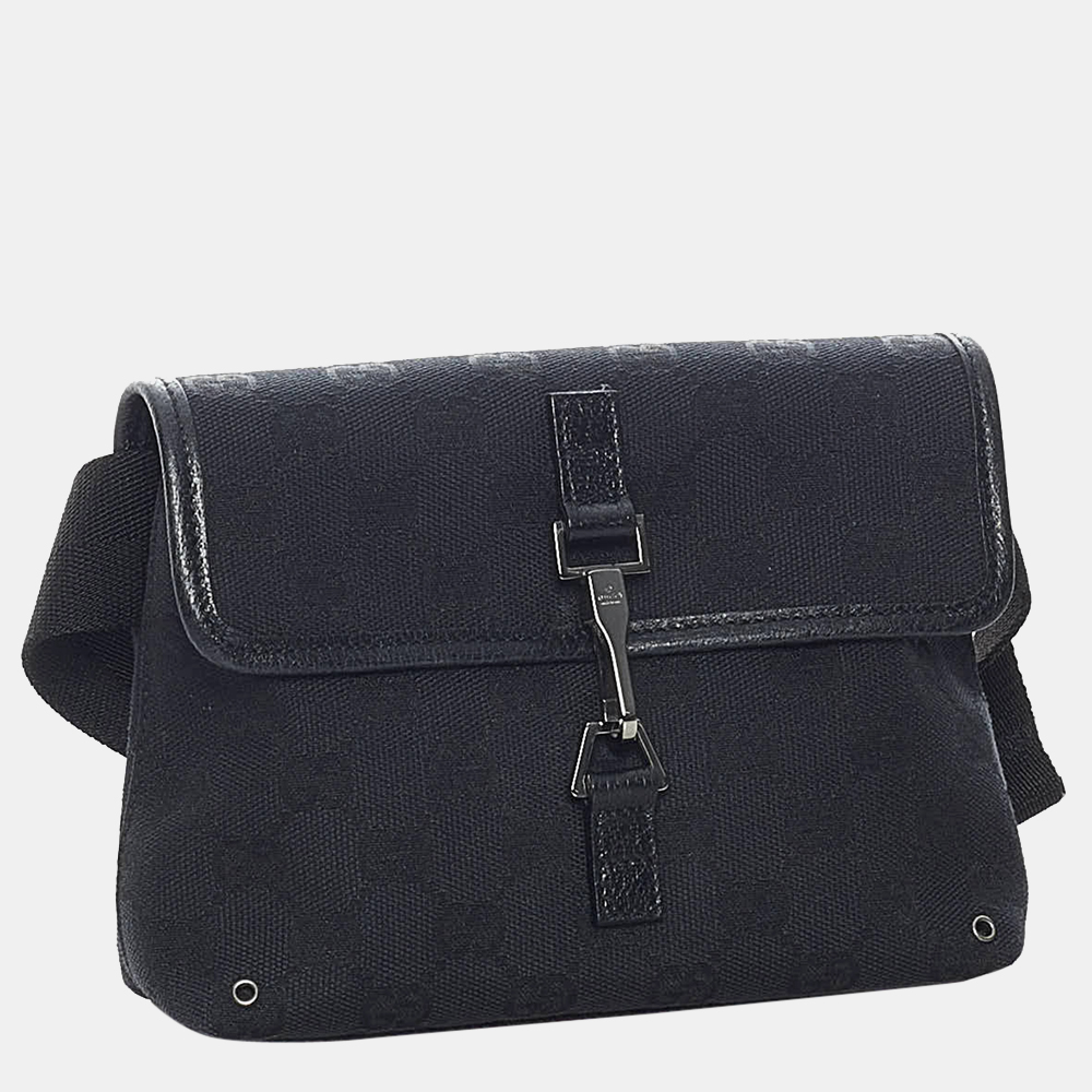 

Gucci Black GG Canvas Jackie Belt Bag