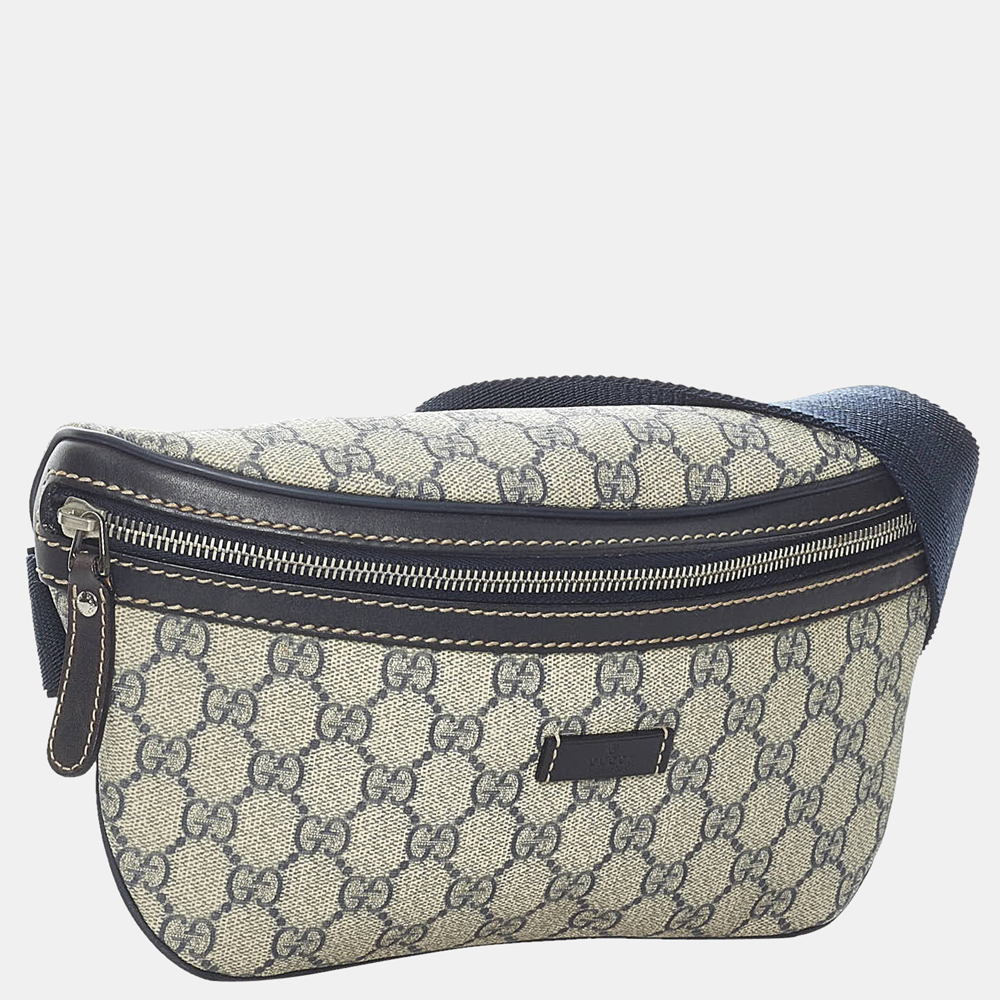 

Gucci Blue/Grey/Navy Blue GG Supreme Belt Bag