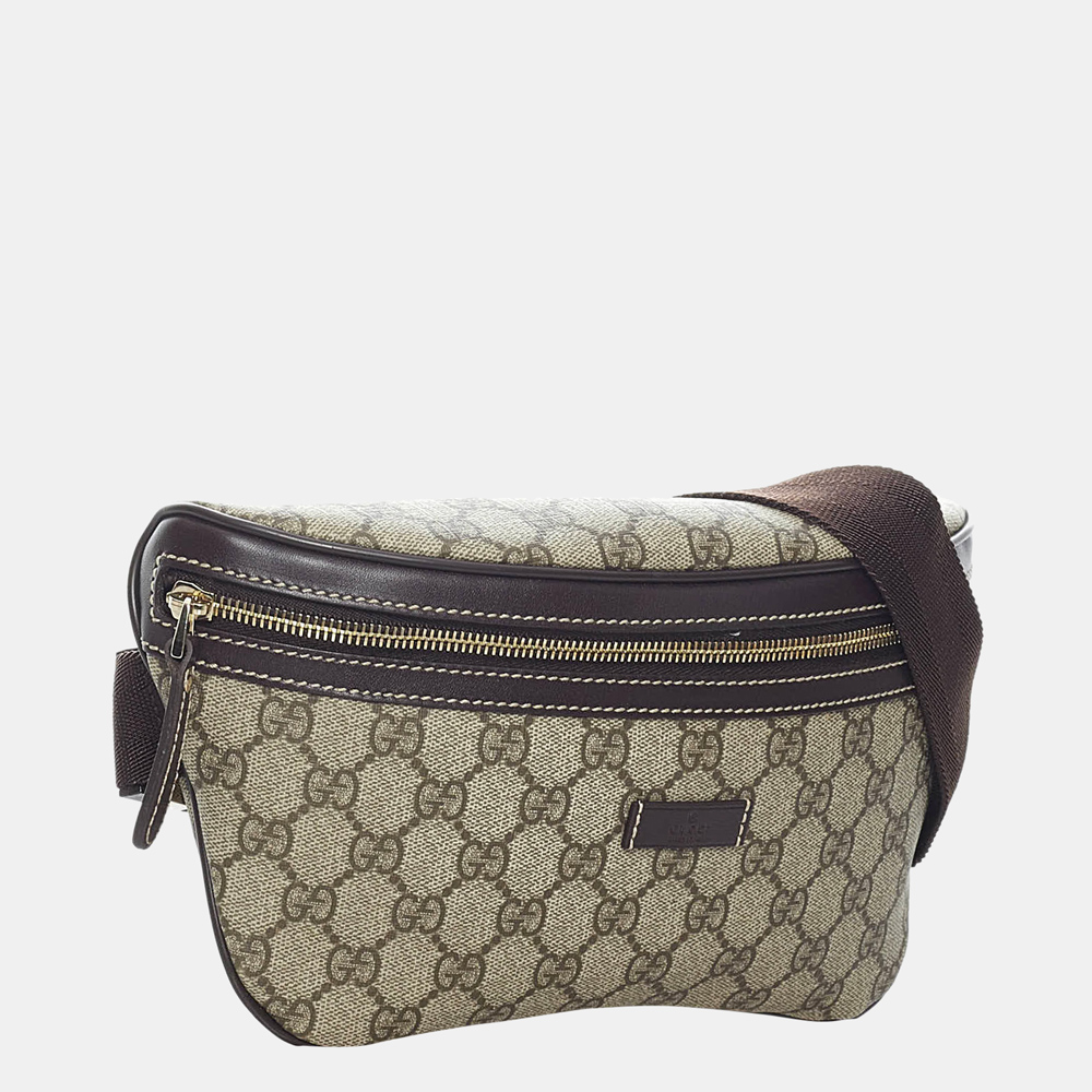 

Gucci Brown/Beige GG Supreme Belt Bag