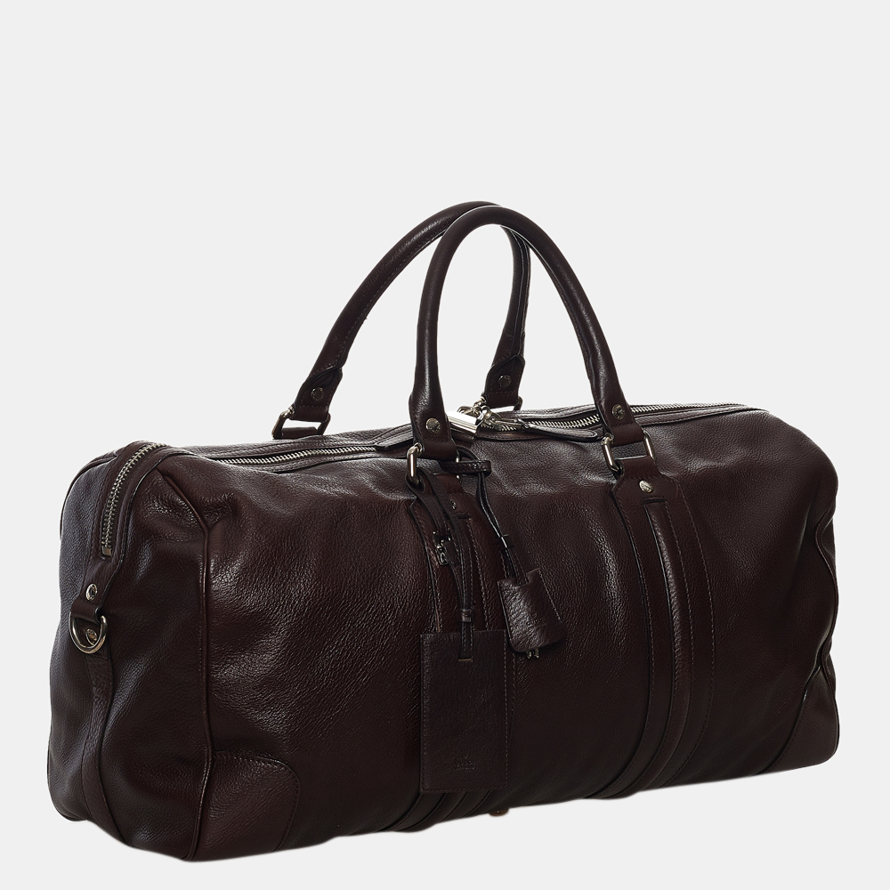 

Gucci Brown Leather Travel Bag