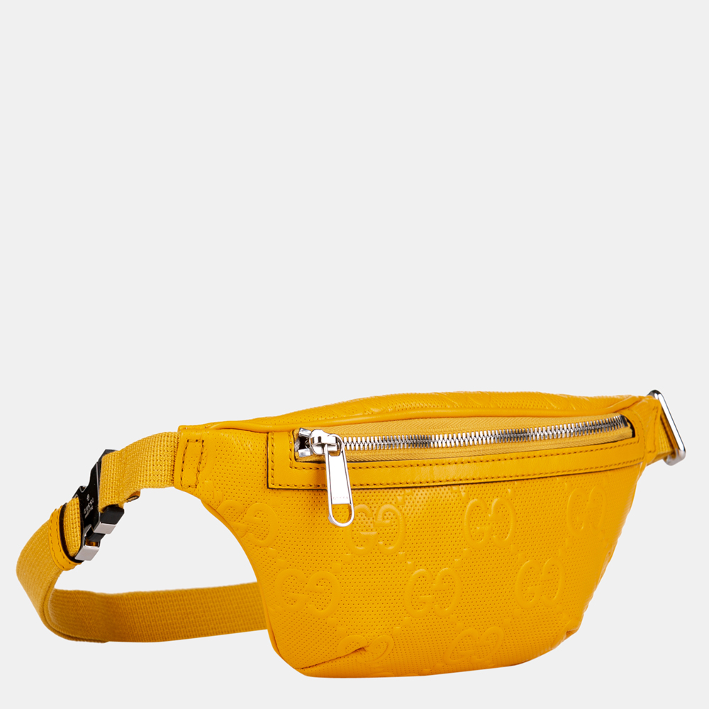 

Gucci Yellow GG Embossed Belt Bag