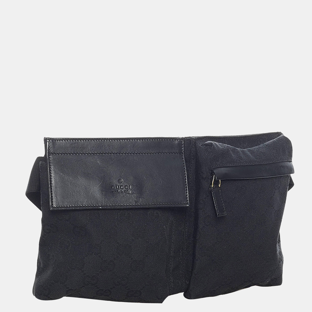 

Gucci Black GG Canvas Belt Bag