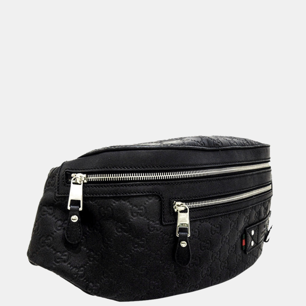 

Gucci Black Guccissima Web Belt Bag