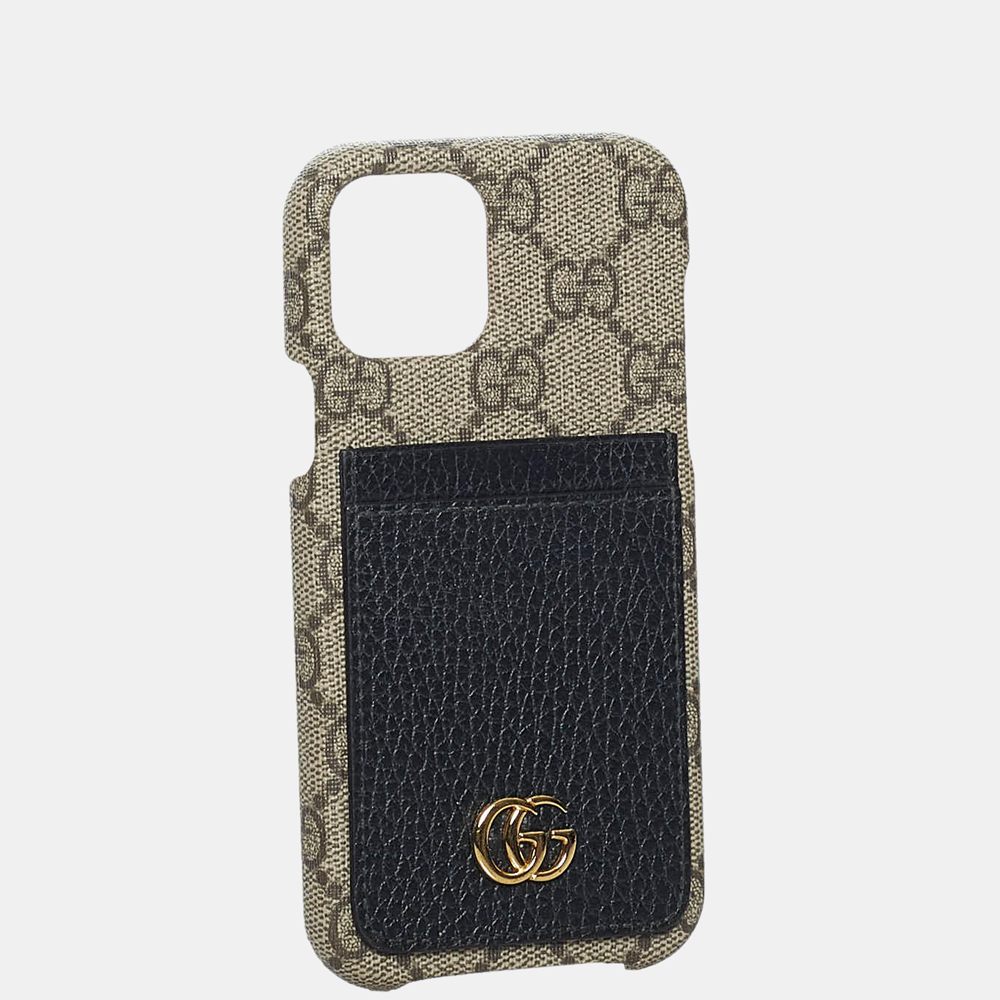 

Gucci Beige/Black/Brown GG Supreme Iphone12 Case