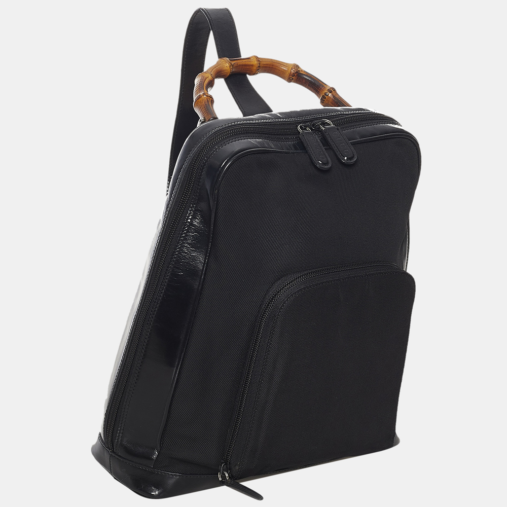 

Gucci Black Bamboo Nylon Backpack