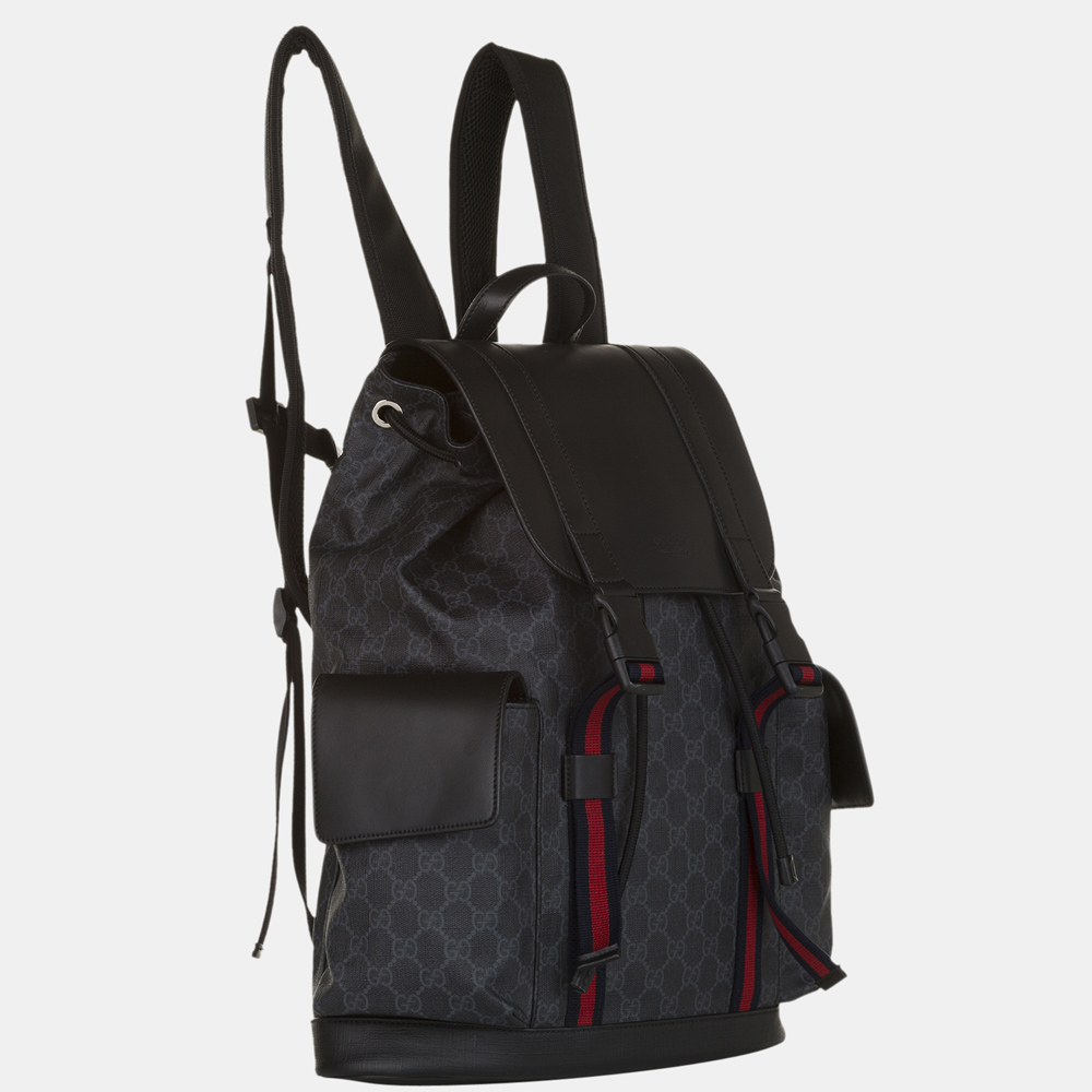 

Gucci Black Color GG Supreme Web Backpack