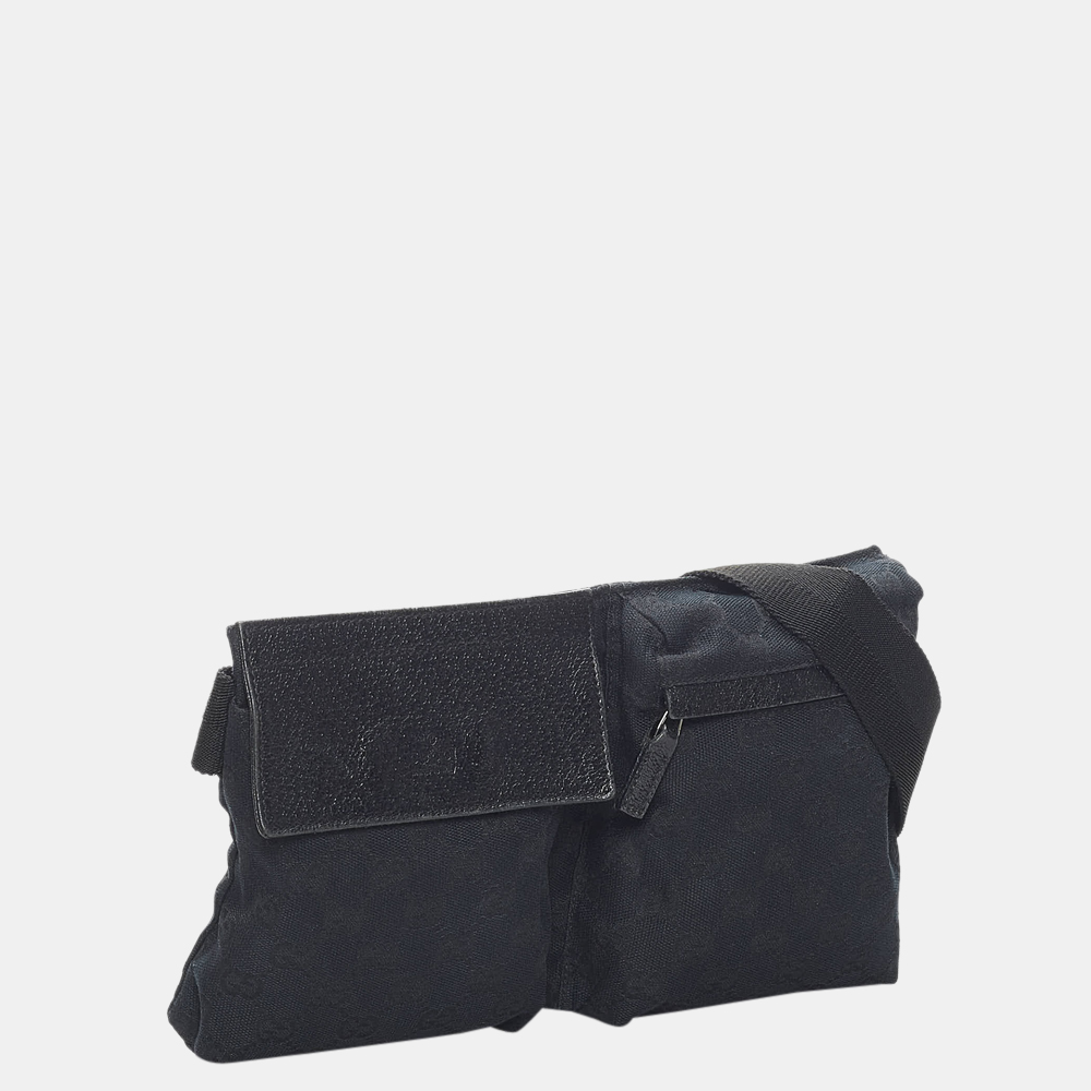 

Gucci Black GG Canvas Belt Bag