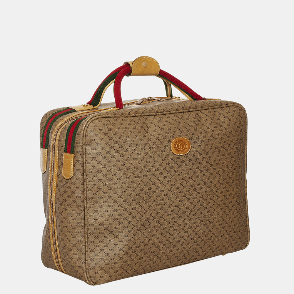 

Gucci Brown Microguccissima Web Travel Bag