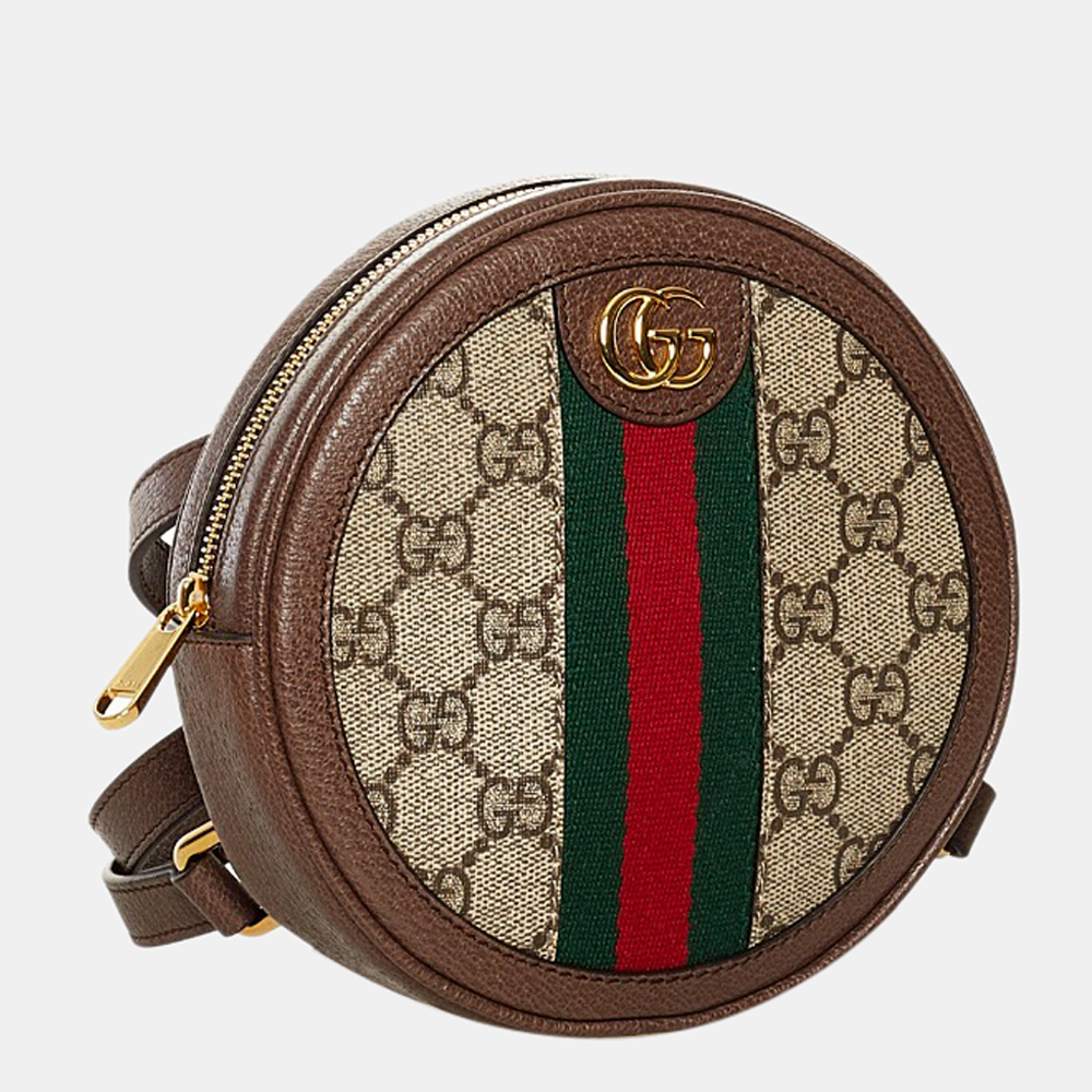 

Gucci Brown GG Supreme Ophidia Backpack