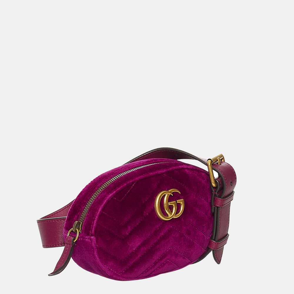 

Gucci Purple GG Marmont Matelasse Belt Bag