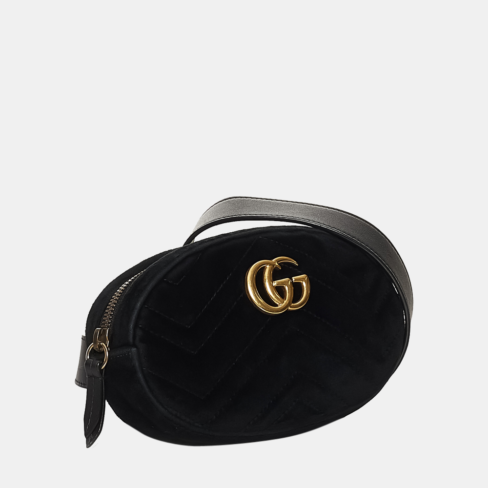 

Gucci Black Gg Marmont Matelasse Belt Bag