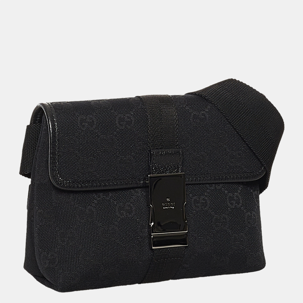 

Gucci Black GG Canvas Belt Bag