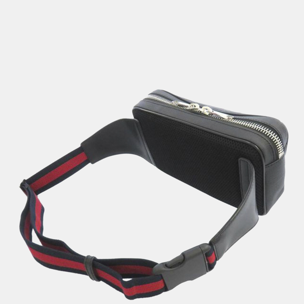 

Gucci Black/Red GG Supreme Web Belt Bag