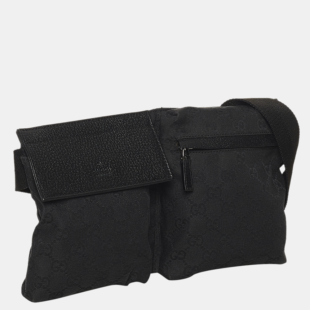 

Gucci Black GG Canvas Belt Bag