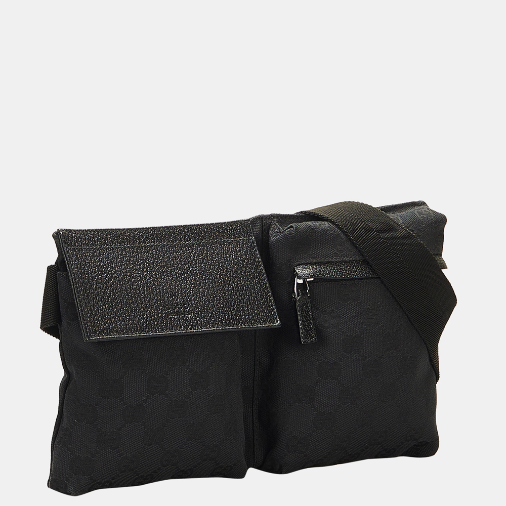 

Gucci Black GG Canvas Belt Bag