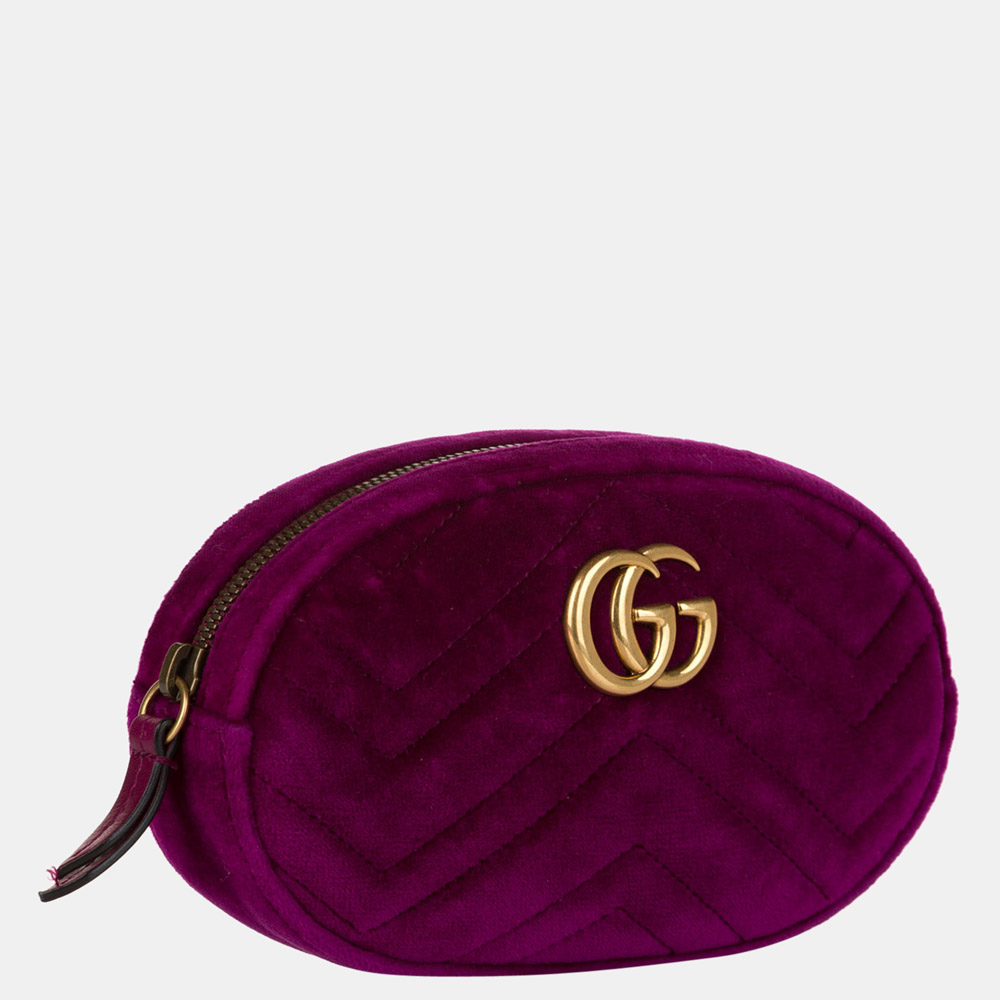 

Gucci Purple GG Marmont Matelasse Belt Bag