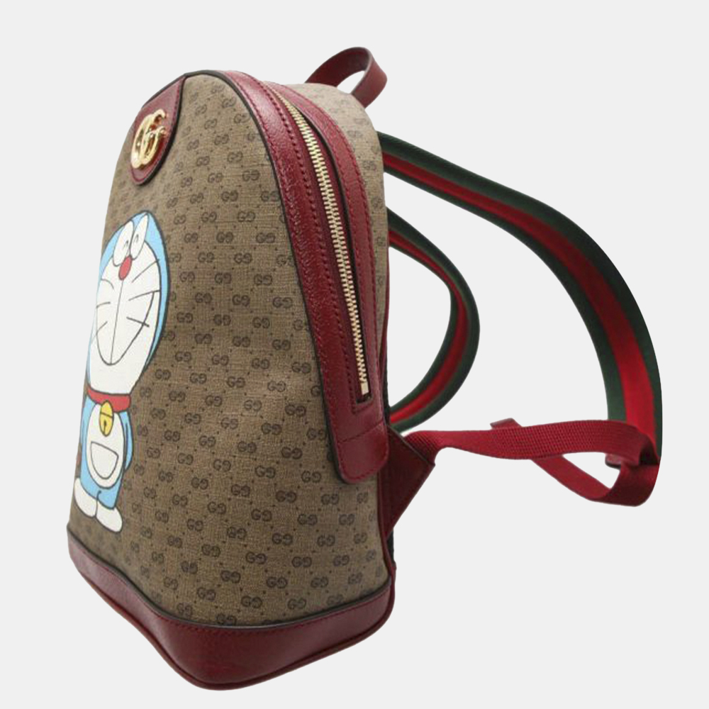 

Gucci Brown Micro GG Supreme Doraemon Backpack