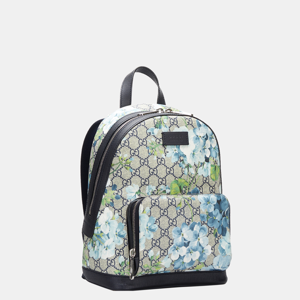 

Gucci Blue Small GG Supreme Blooms