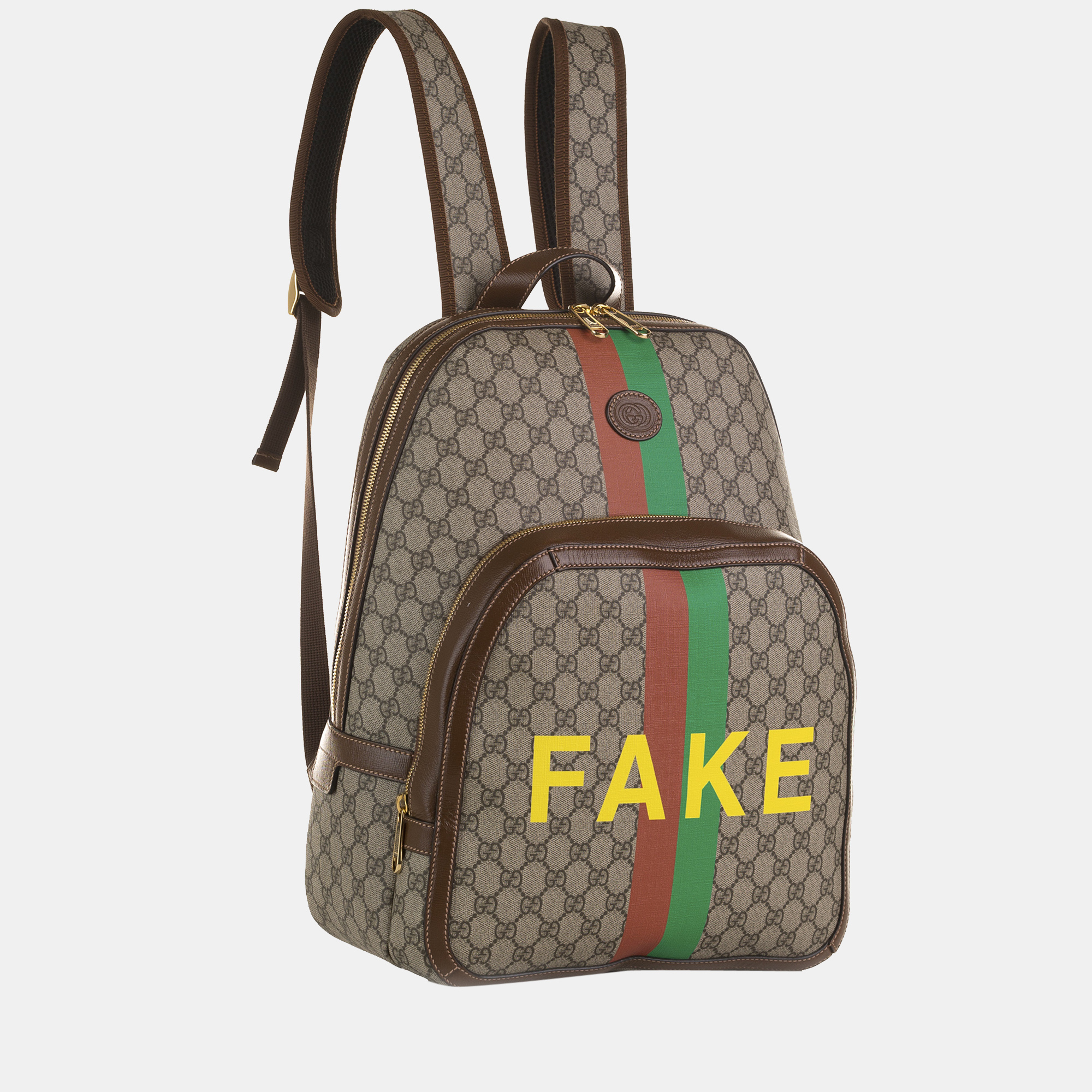 

Gucci Beige/Brown Medium GG Supreme Fake/Not Backpack