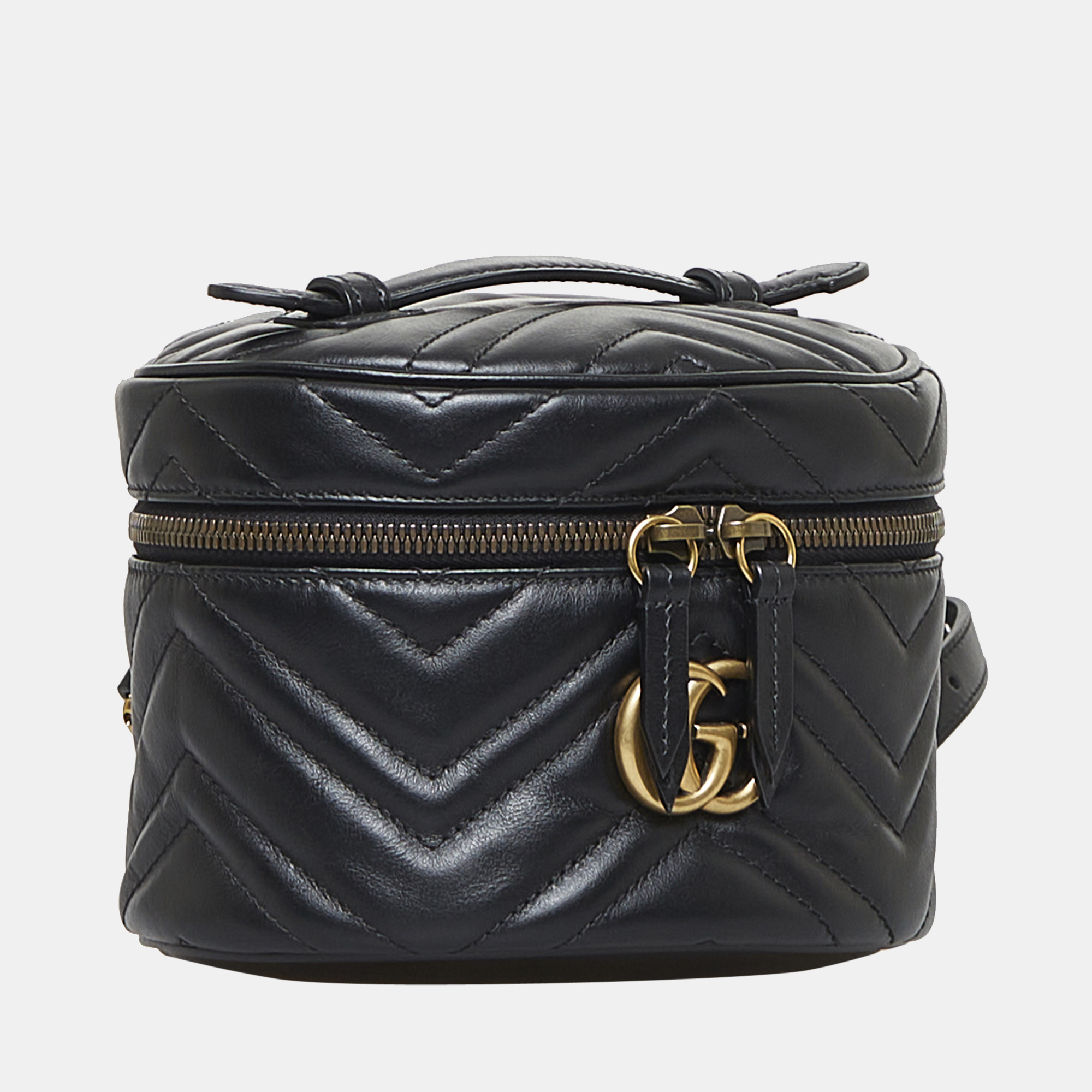 

Gucci Black GG Marmont Round Backpack