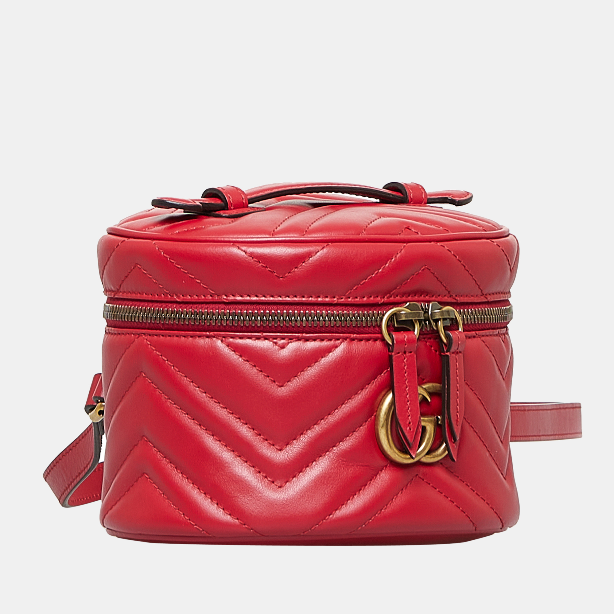 

Gucci Red GG Marmont Round Backpack