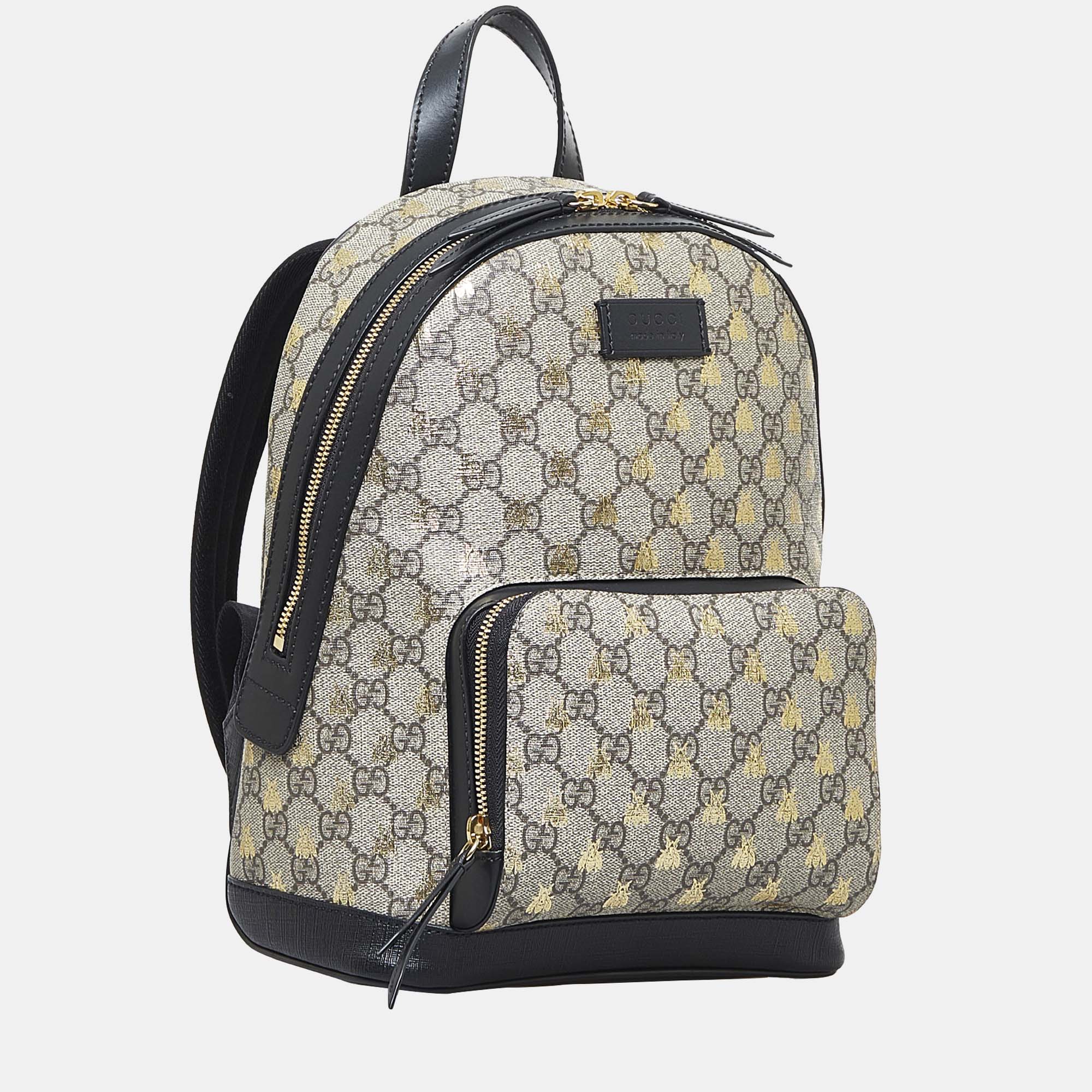 

Gucci Beige/Brown GG Bees Backpack