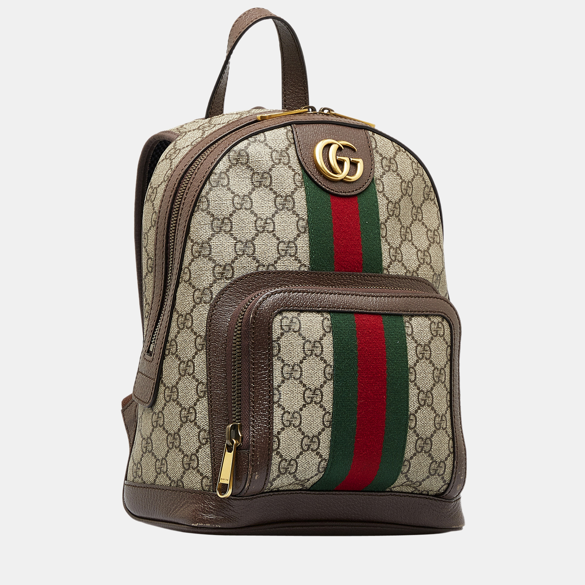 

Gucci Beige/Brown Small GG Supreme Ophidia Backpack