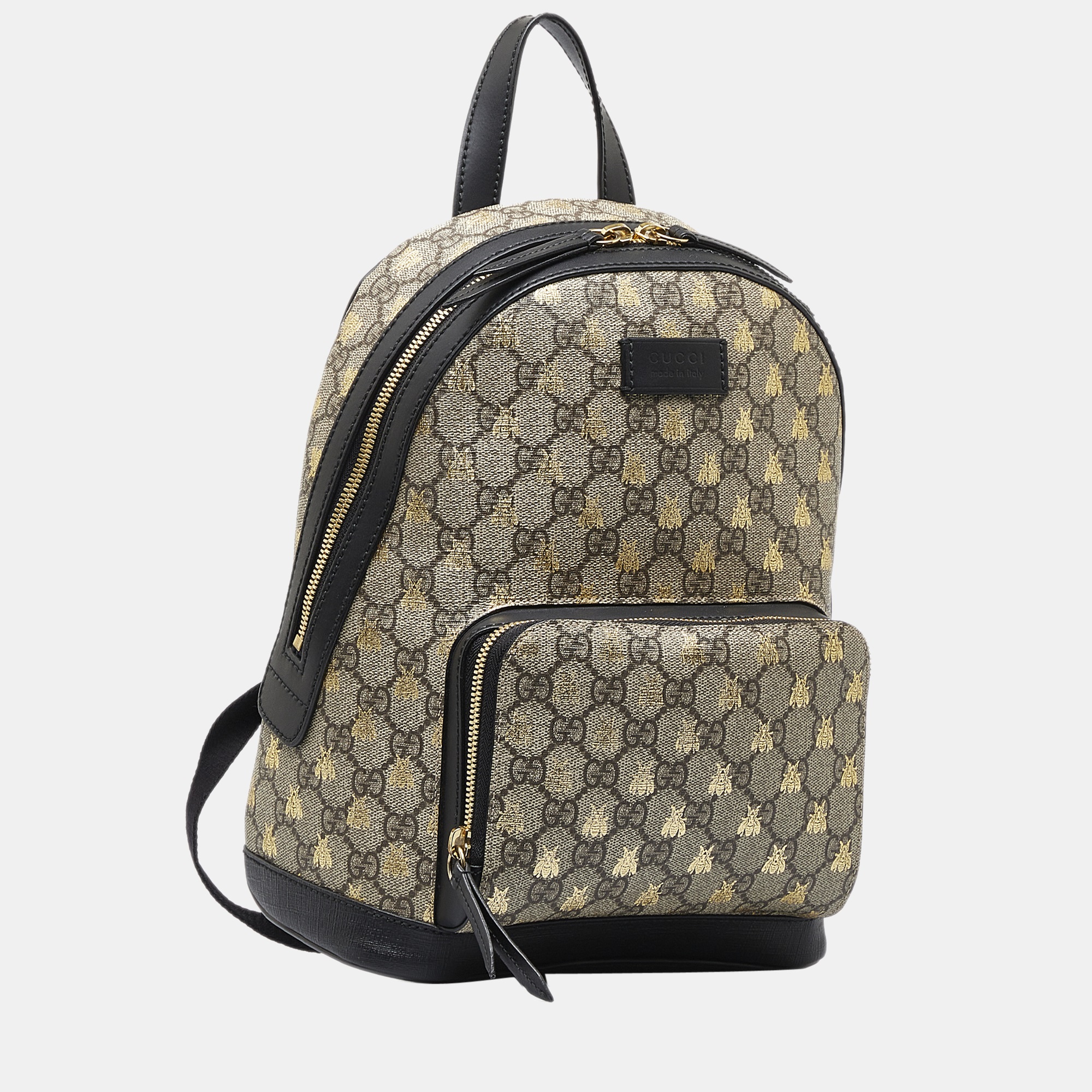 

Gucci Beige, Brown GG Supreme Bee Backpack