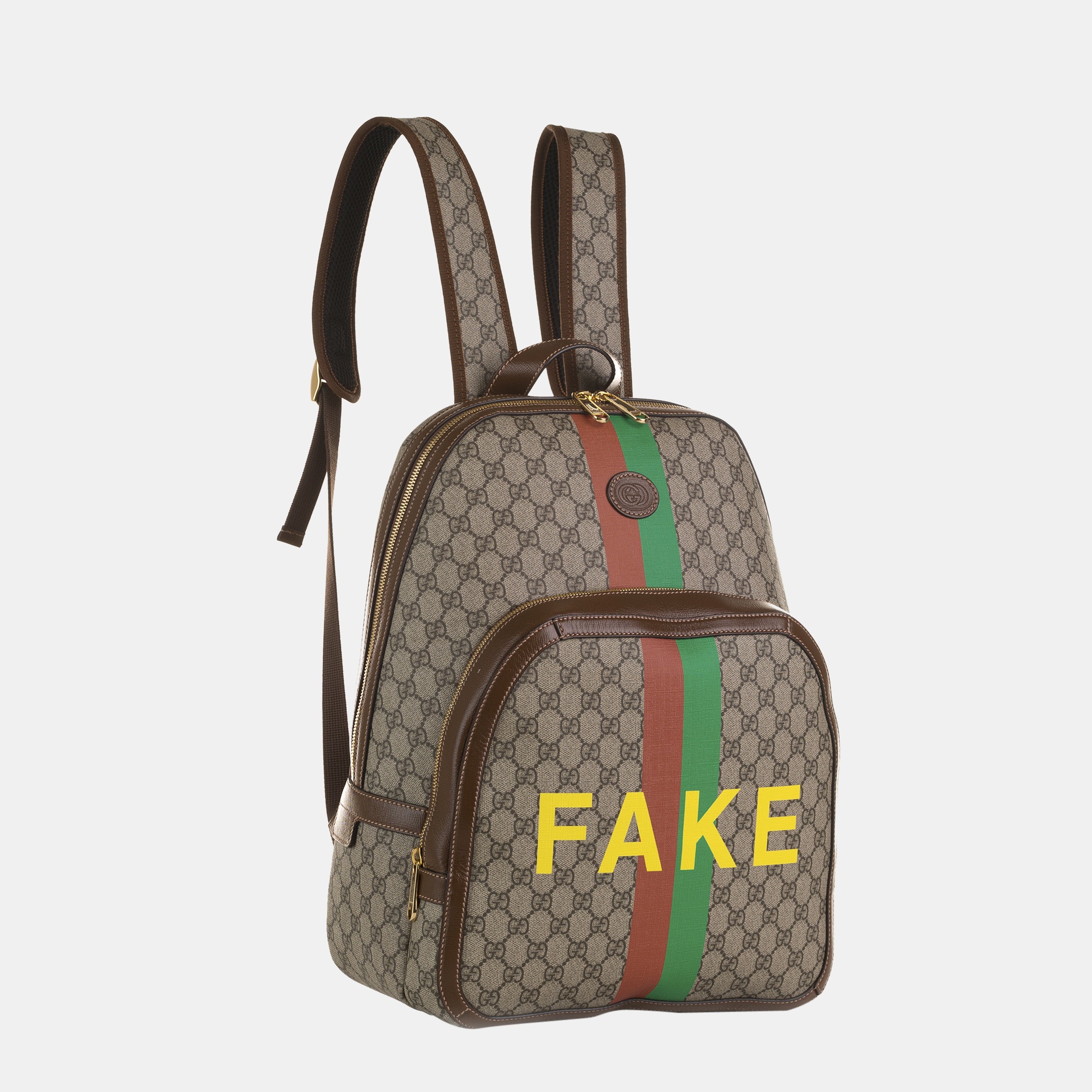 

Gucci Beige/Brown Medium GG Supreme Fake/Not Backpack