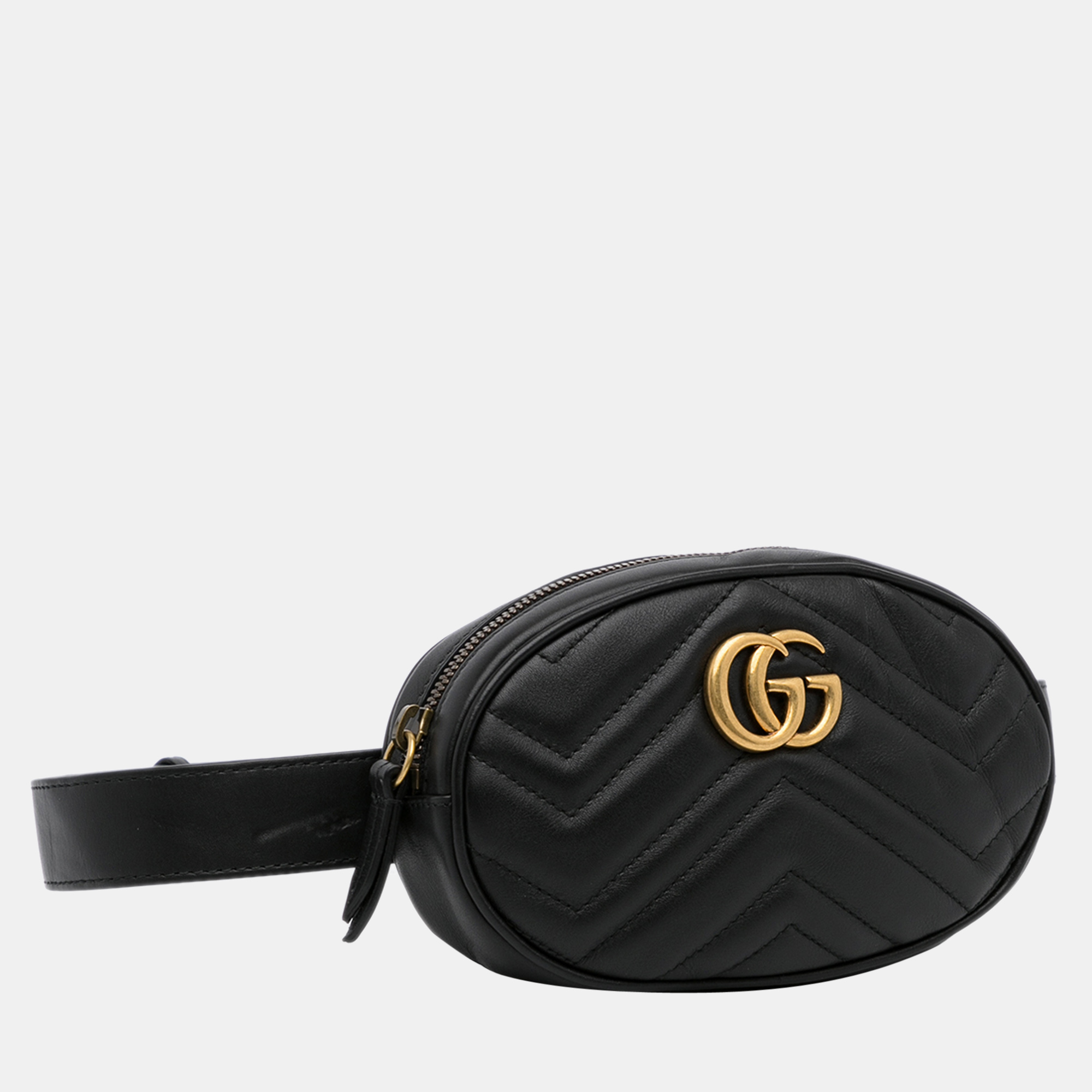 

Gucci Black Gg Marmont Matelasse Belt Bag