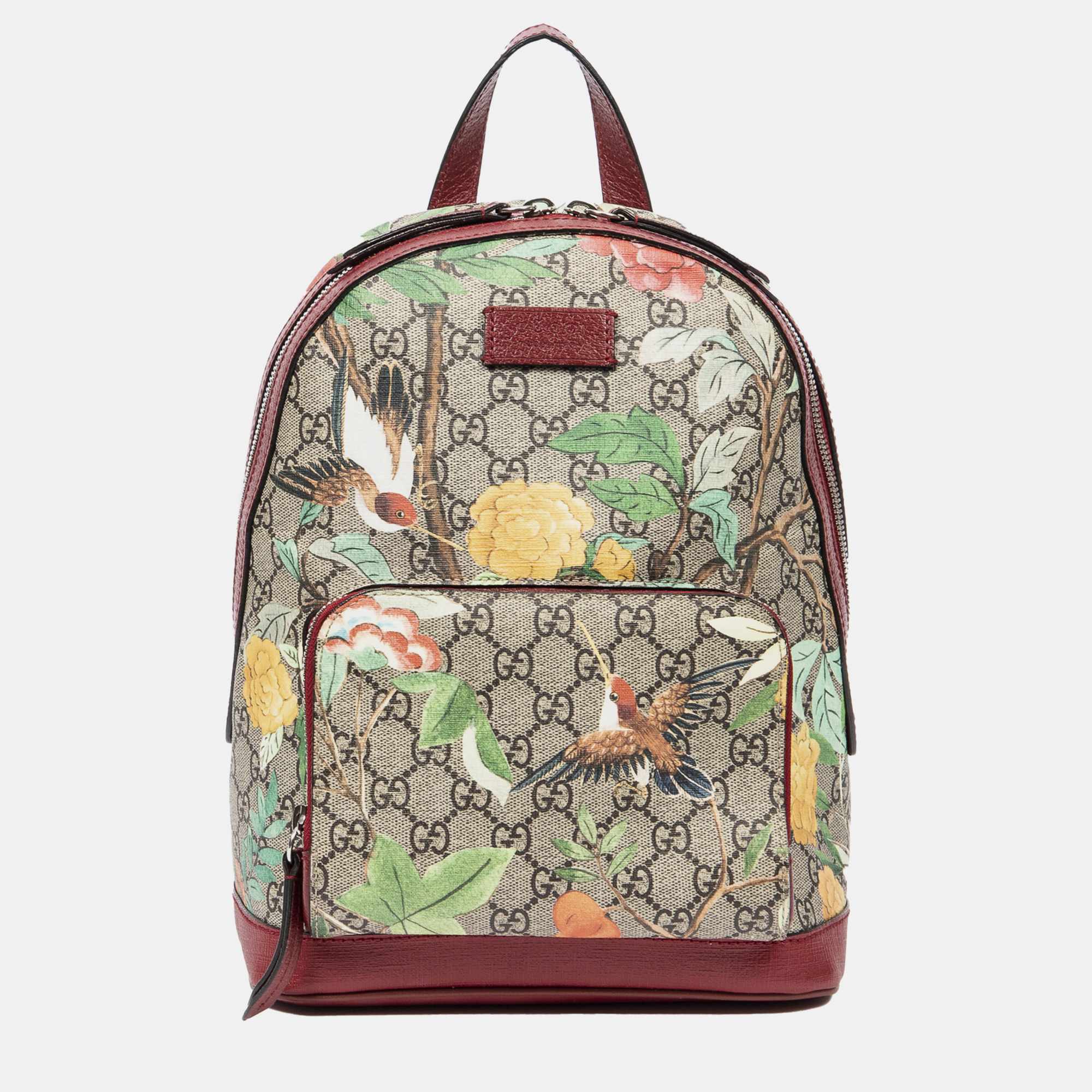 Pre-Owned Gucci Animalier Web Techno Canvas Duffle Bag
