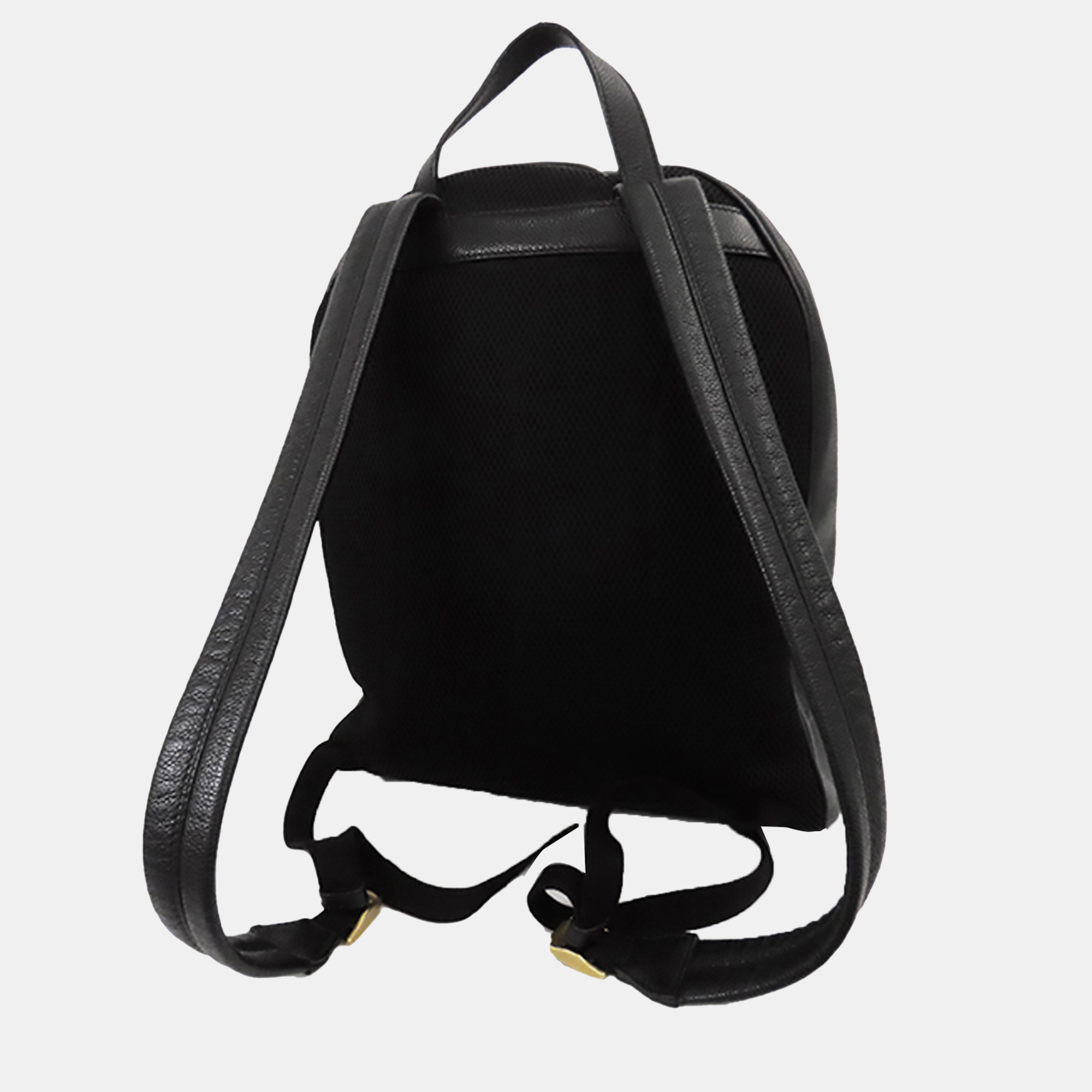 

Gucci Black Leather Logo Backpack