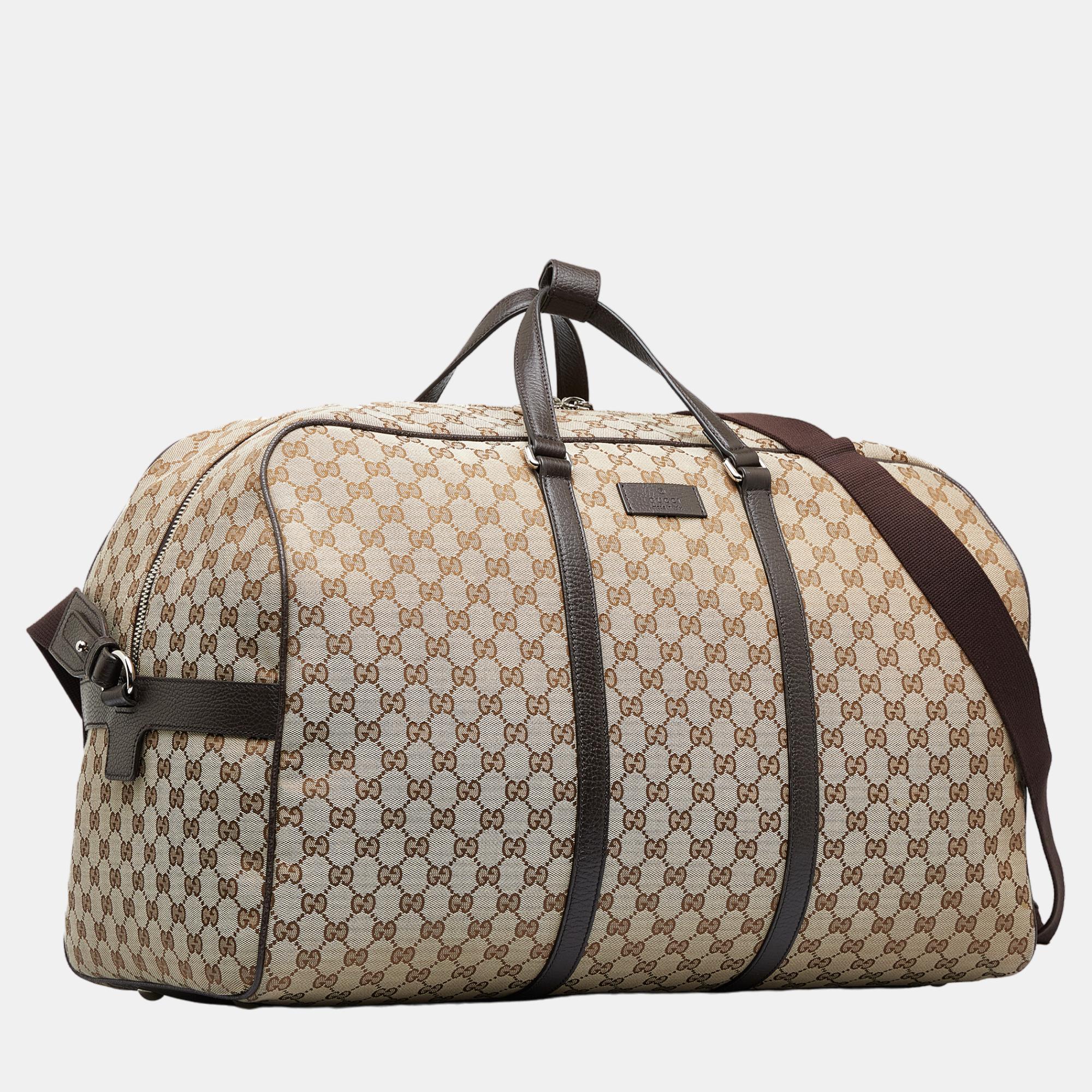 

Gucci Brown GG Canvas Travel Bag