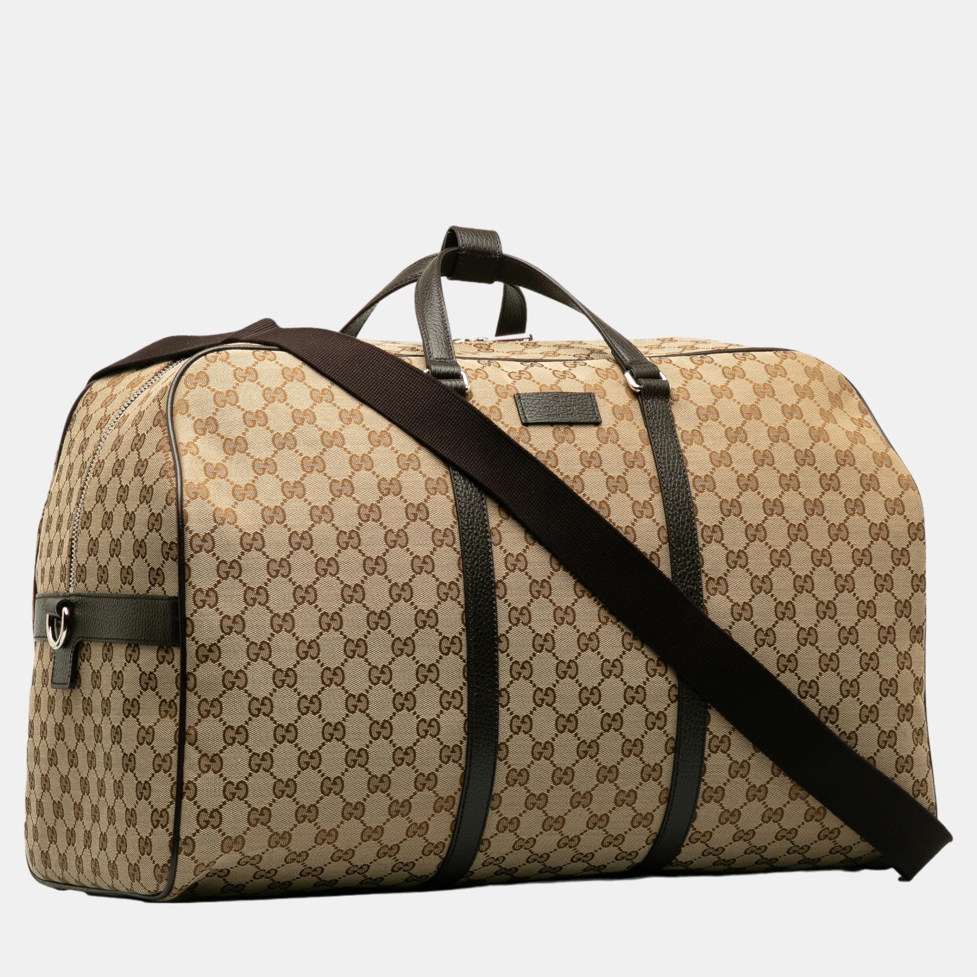 

Gucci Beige/Brown GG Canvas Travel Bag