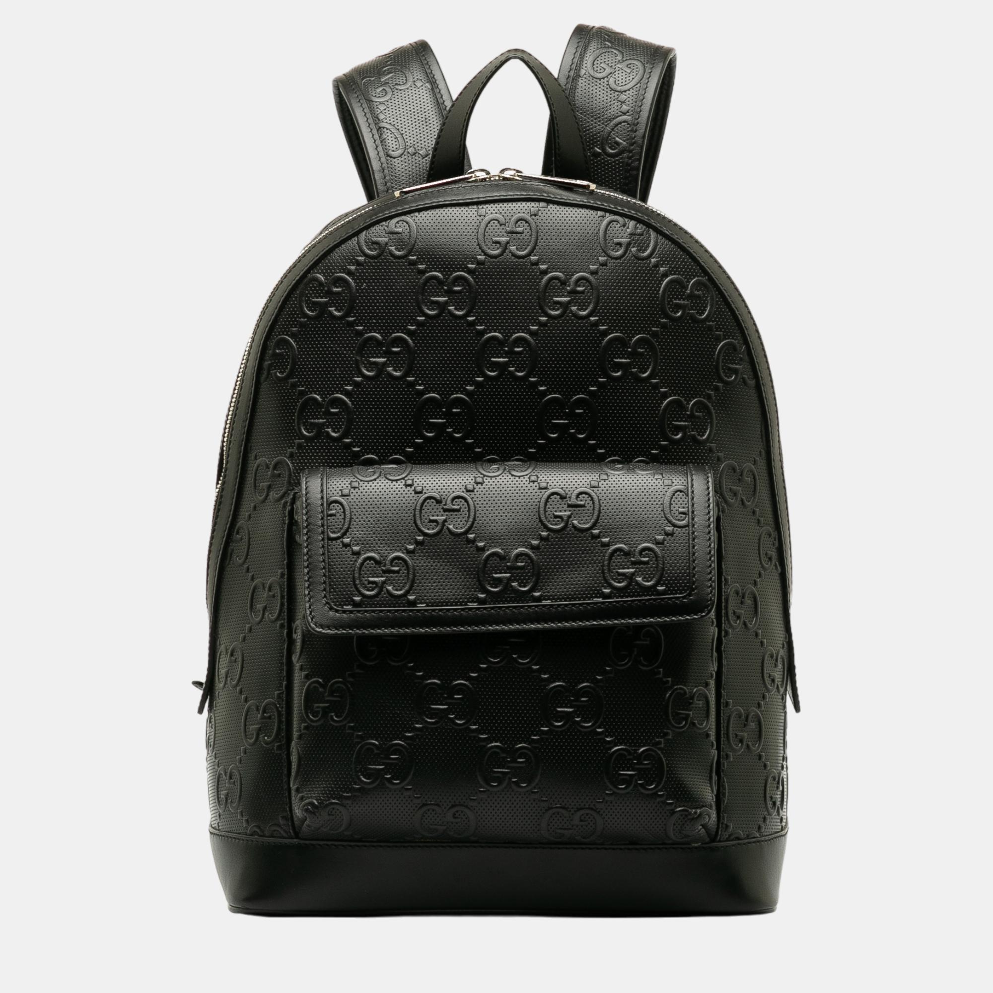 

Gucci Black GG Embossed Tennis Backpack