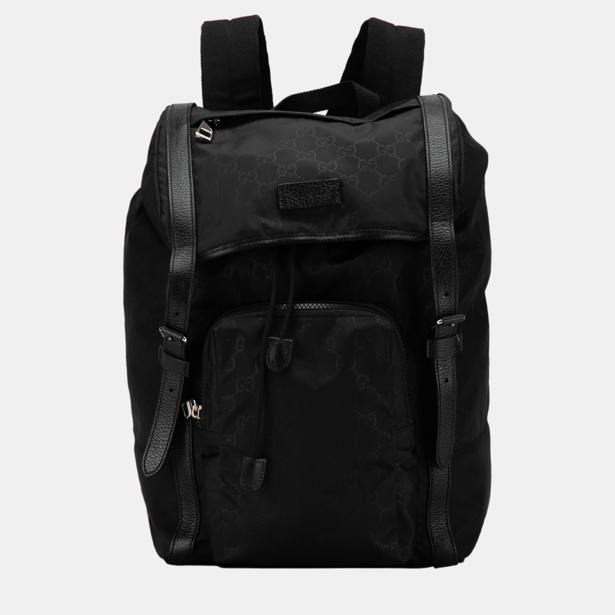 

Gucci Black GG Nylon Backpack