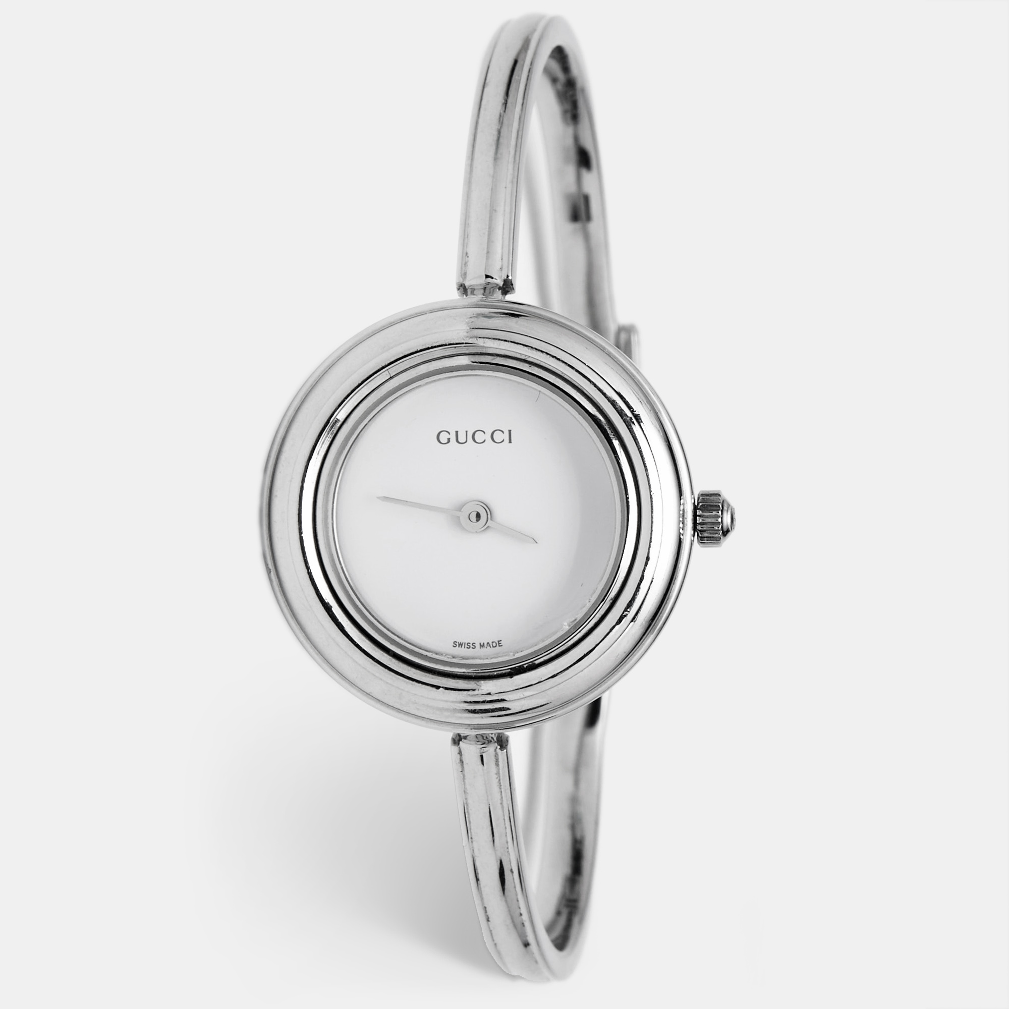 

Gucci White Stainless Steel Vintage Interchangeable Bezel