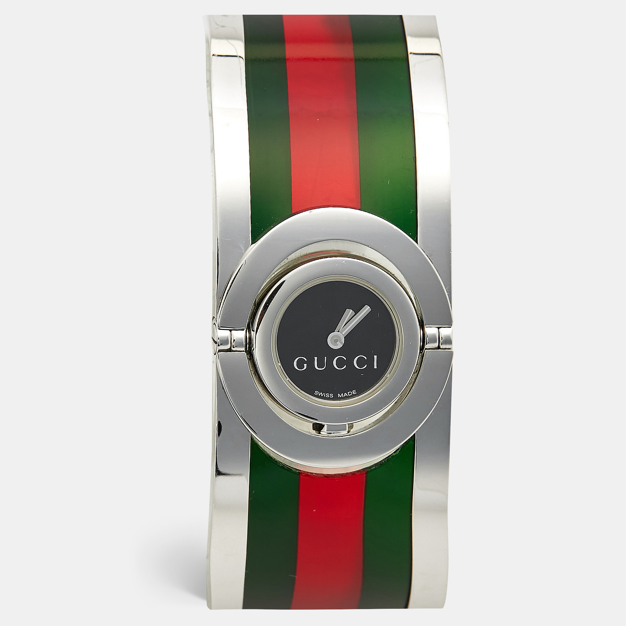

Gucci Black Stainless Steel Acetate Twirl, Multicolor