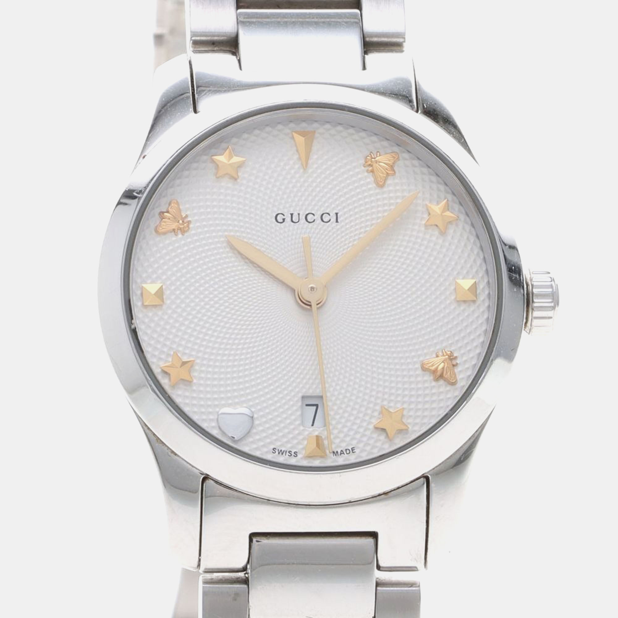 

Gucci G-Timeless 126.5 Quartz Silver Stainless Steel Women's Wristwatch 27 mm
