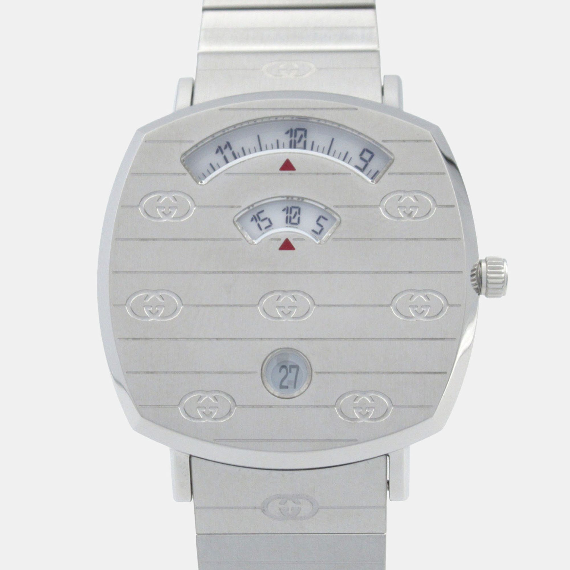 

Gucci Grip YA157401 Quartz White Stainless Steel Women's Wristwatch 35 mm