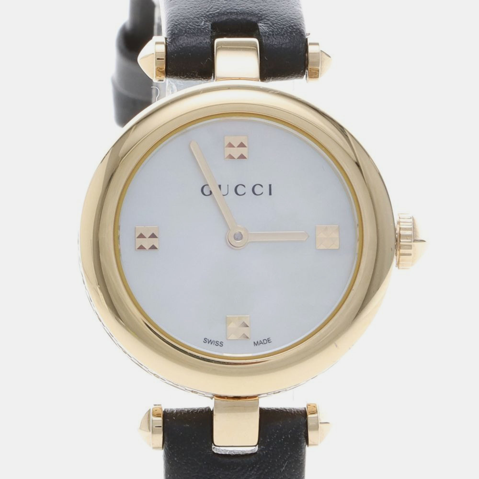

Gucci Diamantissima 141.5 Quartz Gold-Plated Women's Wristwatch 27 mm, White