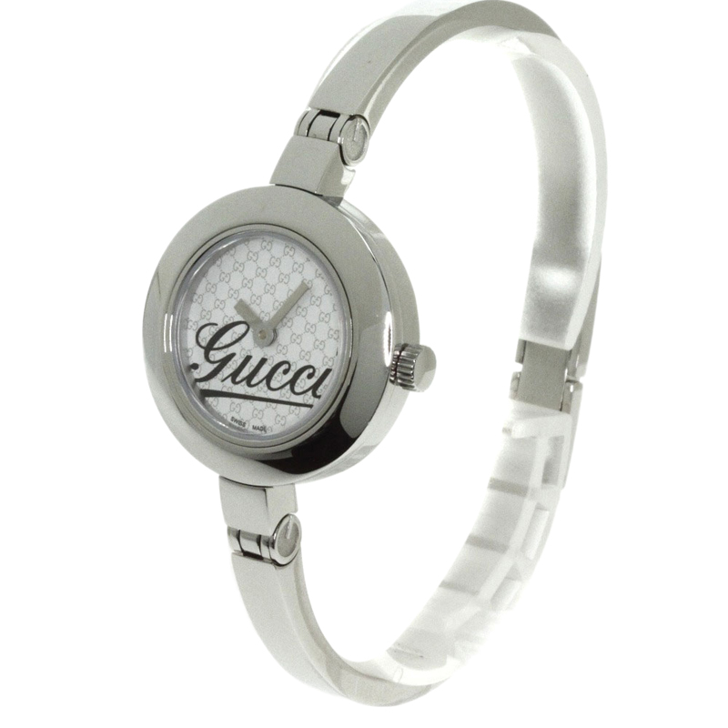 Gucci White Stainless Steel YA105 Women's Wristwatch 25MM