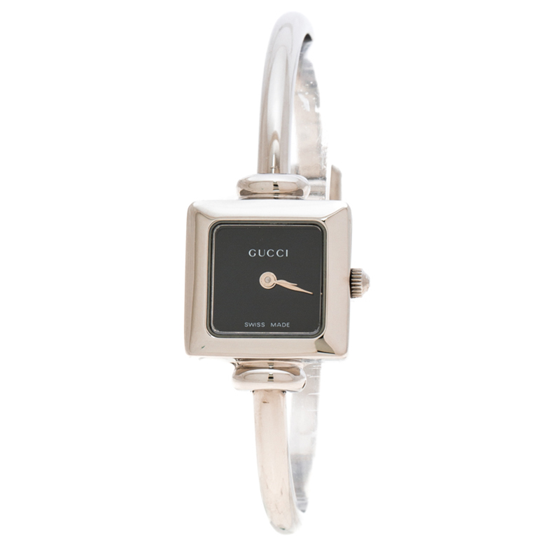 Gucci Black Stainless Steel 1900L Women's Wristwatch 19 mm